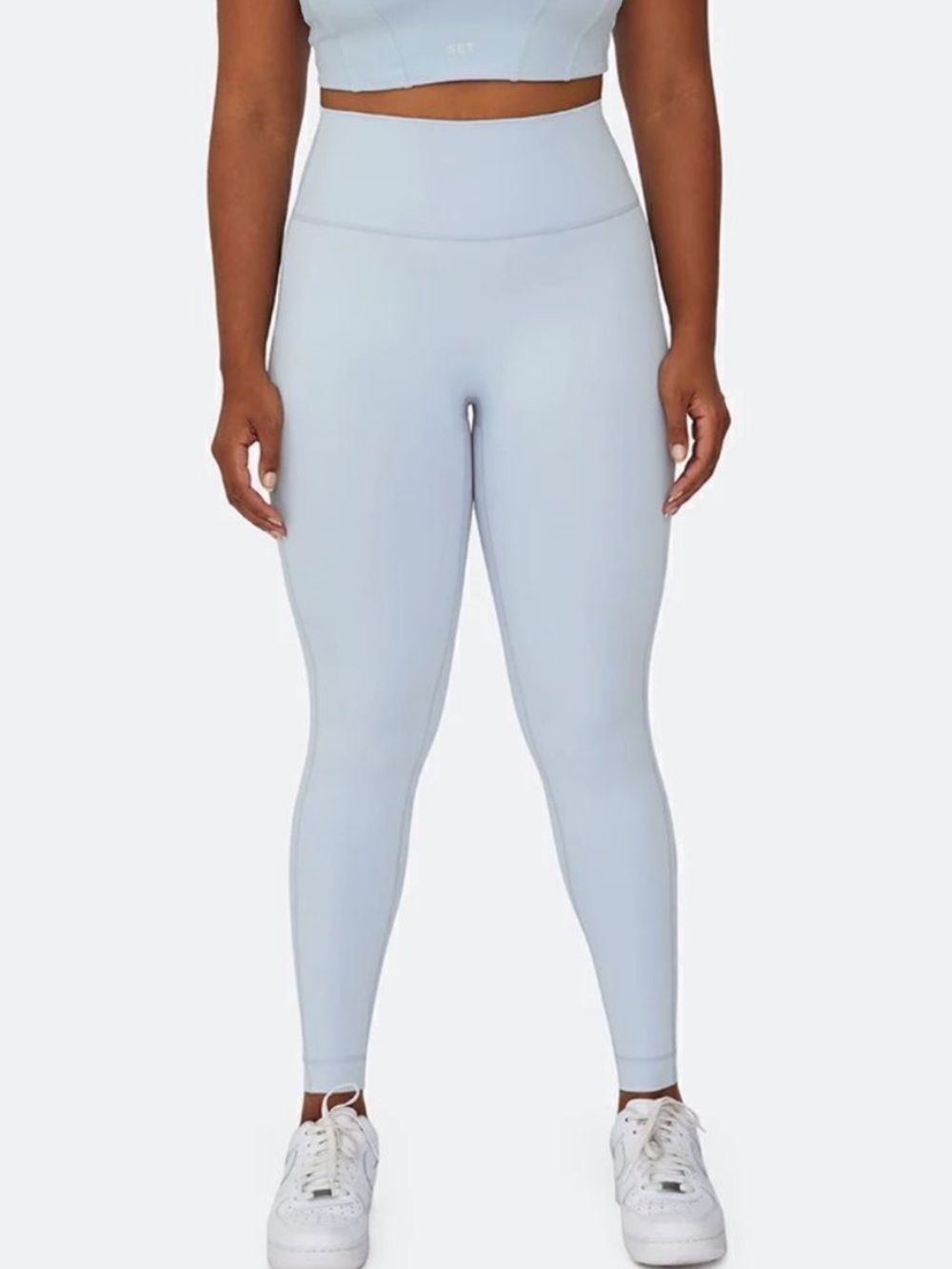 Set active blue luxform leggings high rise gym workout lifting athletic fall S